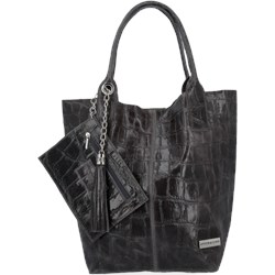 Shopper bag Vittoria Gotti na ramię na wakacje skórzana  - zdjęcie produktu