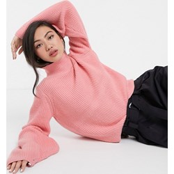 Sweter damski różowy In Wear wełniany casual  - zdjęcie produktu