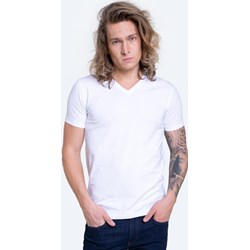 T-shirt męski BIG STAR z krótkim rękawem biały z bawełny  - zdjęcie produktu