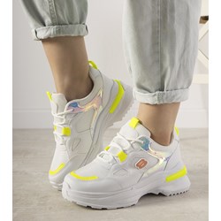 Buty sportowe damskie sneakersy szare wiosenne sznurowane  - zdjęcie produktu
