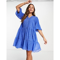 Sukienka In Wear mini z długim rękawem niebieska  - zdjęcie produktu