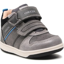 Buty zimowe dziecięce Geox skórzane na rzepy  - zdjęcie produktu