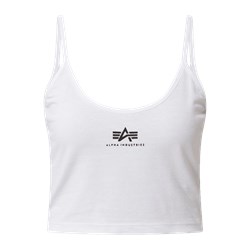 Bluzka damska biała Alpha Industries z okrągłym dekoltem  - zdjęcie produktu