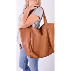 Designs Fashion shopper bag matowa duża skórzana na ramię  - zdjęcie produktu