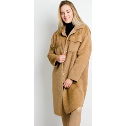 Płaszcz damski brązowy Olika casualowy  - zdjęcie produktu