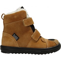 Buty zimowe dziecięce brązowe Mido Shoes trzewiki na rzepy  - zdjęcie produktu