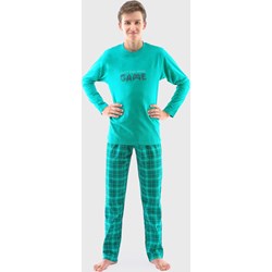 Zielona piżama dziecięce Gina bawełniana  - zdjęcie produktu