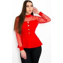 Olika bluzka damska elegancka z okrągłym dekoltem jesienna  - zdjęcie produktu