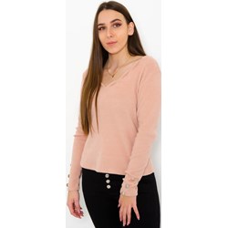 Bluzka damska Olika z długim rękawem różowa casualowa  - zdjęcie produktu
