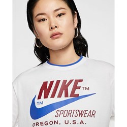 Nike bluzka damska sportowa wiosenna z krótkim rękawem z napisami  - zdjęcie produktu