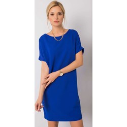Sukienka Sheandher.pl niebieska z krótkim rękawem oversize  - zdjęcie produktu