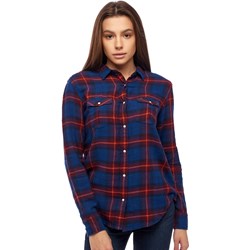 Lee koszula damska niebieska w kratkę na jesień z bawełny  - zdjęcie produktu