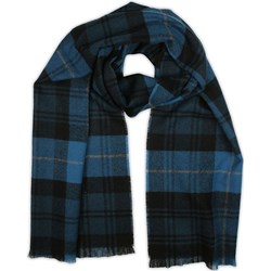 Granatowy szalik V. Fraas w kratkę  - zdjęcie produktu