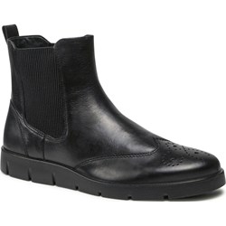 Buty zimowe męskie czarne Ecco bez zapięcia eleganckie jesienne  - zdjęcie produktu