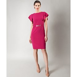 Sukienka różowa Molton z krótkimi rękawami dopasowana  - zdjęcie produktu