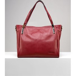 Shopper bag Molton skórzana czerwona  - zdjęcie produktu
