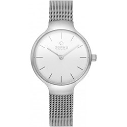 Srebrny zegarek Obaku analogowy  - zdjęcie produktu