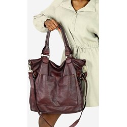 Shopper bag Mazzini duża na ramię skórzana  - zdjęcie produktu