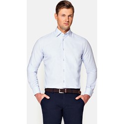 Koszula męska Lancerto niebieska z tkaniny  - zdjęcie produktu