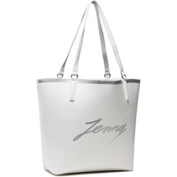 Shopper bag biała Jenny Fairy bez dodatków matowa duża na ramię  - zdjęcie produktu