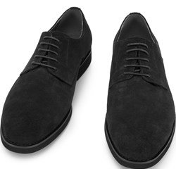 Czarne buty eleganckie męskie WITTCHEN sznurowane zamszowe  - zdjęcie produktu