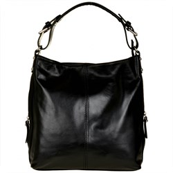 Shopper bag Genuine Leather na ramię mieszcząca a5 matowa  - zdjęcie produktu