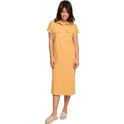 Sukienka BeWear dzianinowa koszulowa z paskiem  - zdjęcie produktu