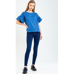 Bluzka damska BIG STAR z okrągłym dekoltem jeansowa  - zdjęcie produktu