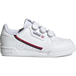 Buty sportowe dziecięce Adidas białe ze skóry na rzepy  - zdjęcie produktu