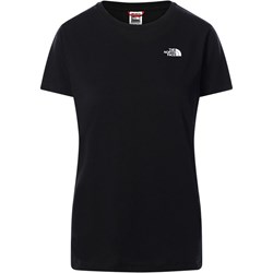 Bluzka damska czarna The North Face z okrągłym dekoltem z krótkimi rękawami bawełniana  - zdjęcie produktu