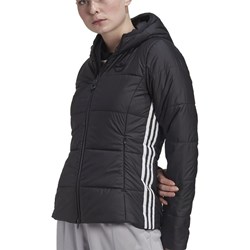 Kurtka damska Adidas krótka tkaninowa z kapturem  - zdjęcie produktu