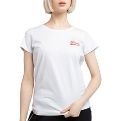 Bluzka damska biała Prosto. bawełniana z krótkim rękawem z haftami  - zdjęcie produktu