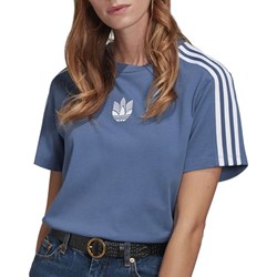 Bluzka damska Adidas z bawełny z krótkim rękawem z okrągłym dekoltem  - zdjęcie produktu