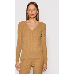 Sweter damski brązowy Polo Ralph Lauren casual  - zdjęcie produktu