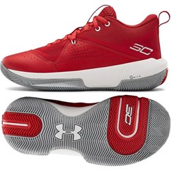 Buty sportowe damskie Under Armour sznurowane czerwone  - zdjęcie produktu