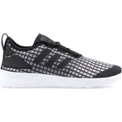 Buty sportowe damskie Adidas zx flux czarne w nadruki skórzane sznurowane  - zdjęcie produktu
