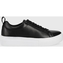 Czarne trampki damskie Vagabond Shoemakers skórzane na platformie  - zdjęcie produktu