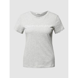 Bluzka damska Calvin Klein z okrągłym dekoltem  - zdjęcie produktu