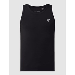 T-shirt męski Guess czarny z elastanu  - zdjęcie produktu