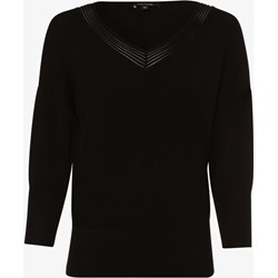 Sweter damski Comma, czarny zimowy z dekoltem w serek  - zdjęcie produktu