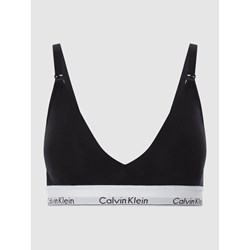 Biustonosz czarny Calvin Klein Underwear z napisem  - zdjęcie produktu