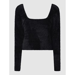 Sweter damski ONLY czarny z okrągłym dekoltem  - zdjęcie produktu