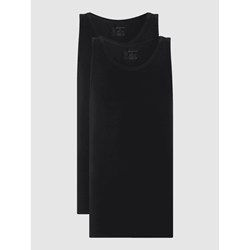 T-shirt męski czarny Schiesser z krótkim rękawem casual  - zdjęcie produktu