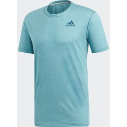 Niebieski t-shirt męski Adidas z krótkim rękawem  - zdjęcie produktu