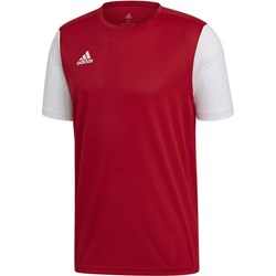 Adidas t-shirt męski czerwony bez wzorów  - zdjęcie produktu