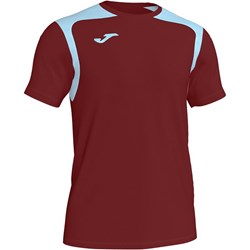 T-shirt męski czerwony Joma z krótkim rękawem sportowy  - zdjęcie produktu