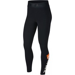 Spodnie damskie Nike bawełniane czarne z napisami  - zdjęcie produktu