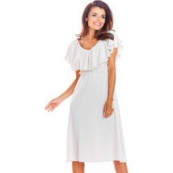 Sukienka AWAMA biała casual  - zdjęcie produktu