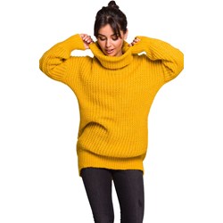 Sweter damski żółty Be Knit z golfem  - zdjęcie produktu