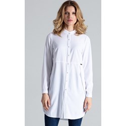 Sukienka Figl z długim rękawem biała koszulowa  - zdjęcie produktu